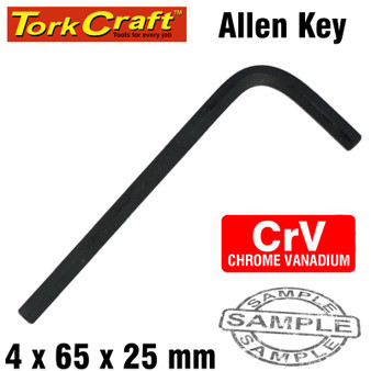 ALLEN KEY CRV BLACK FINISHED 4.0 X 65 X 23MM