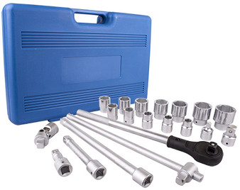 SOCKET SET 20PC 3/4' DRIVE 6PT 19 - 50MM IN BLOW MOULD CASE