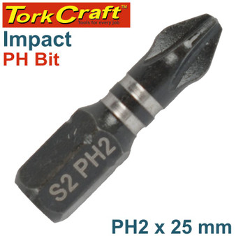 IMPACT PHIL.2 X 25MM INSERT BIT BULK PH2