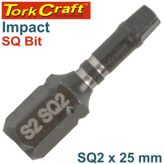 IMPACT SQUARE RECESS BIT NO.2 X 25MM - BULK SQ2