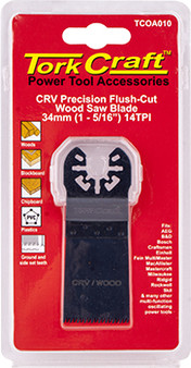 QUICK CHANGE FLUSH CUT WOOD SAW BLADE 34MM(1-5/16')14TPI CRV