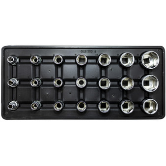 FIXMAN TRAY 21 PIECE 1/2' DRIVE SOCKETS