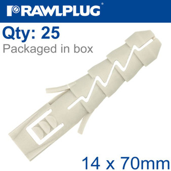 NYL EXPANSION PLUG 14MMX70MM X25-BOX