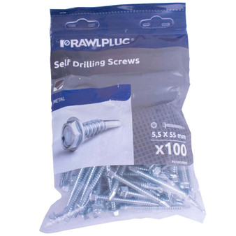 SELF DRILLING SCREWS 5,5X55MM, 100PCS