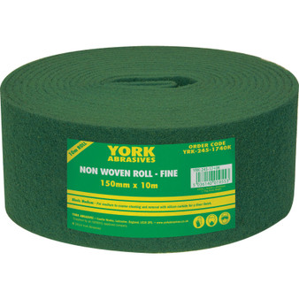 150mm x 10M NON-WOVEN ROLL FINE GENERAL PURPOSE GREEN