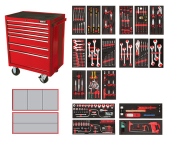 209 Piece Professional SAE Toolkit - 7 Drawer Roller Cabinet