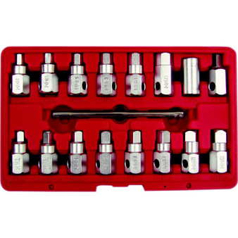 Kennedy OIL DRAIN PLUG KEY SET 38inch SQ. DR. 17PCE