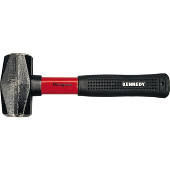 Kennedy 3lb CLUB  LUMP HAMMER, FIBREGLASS HANDLE WITH RUBBER GRIP