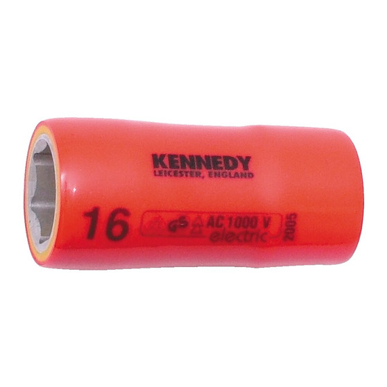 KennedyPro 16mm INSULATED HEXAGON SOCKET 12inch SQDR