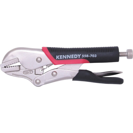 Kennedy 180mm7inch STRT JAW BIMATERIAL HANDLE GRIP WRENCH