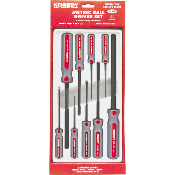 Kennedy METRIC HEXAGON BALL DRIVER SET 9PCE