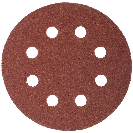 SANDING DISC 115MM 60 GRIT WITH HOLES 10/PK HOOK AND LOOP