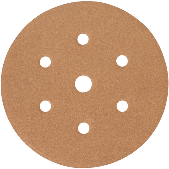 GOLD DISC (50 PIECES) 600GRIT 150MM X 6+1 HOLES HOOK AND LOOP