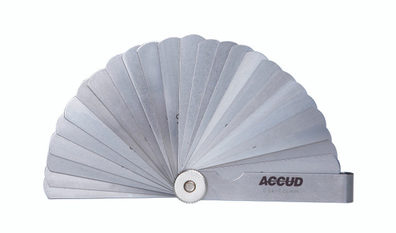 FEELER GAUGE 75MM 0.04-1.00MM 25LEAVES DIN2275