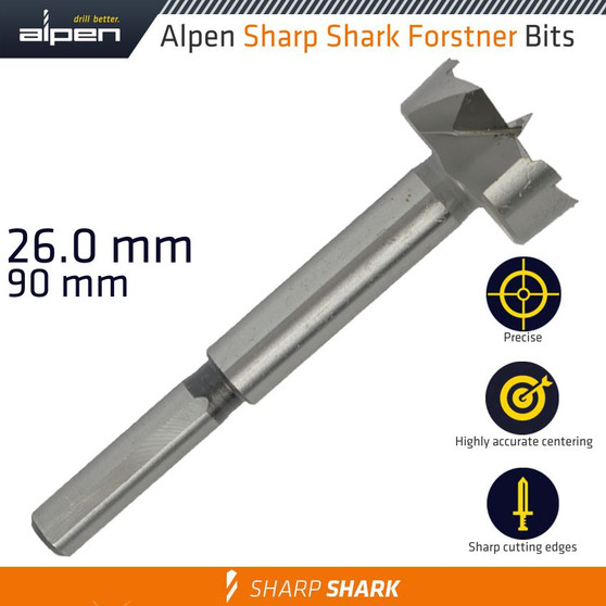 FORSTNER DRILL BIT SHARP SHARK 26MM