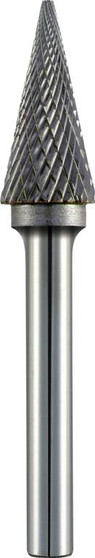 TC ROTARY BURR 12MM CONICAL POINTED NOSE FOR HARD METALS