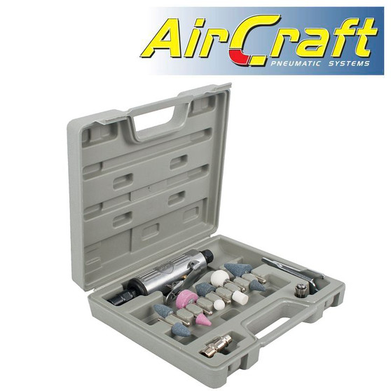 AIR DIE GRINDER 6MM 14 PIECE KIT BLOW MOULD CASE