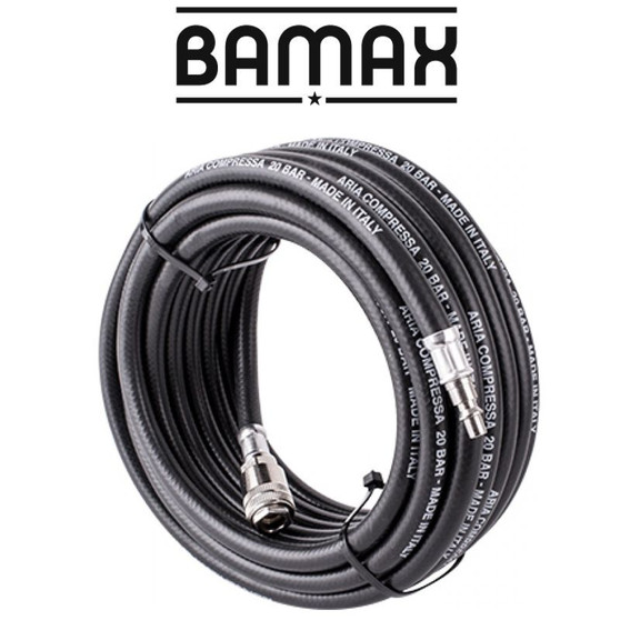 RUBBER AIR HOSE 10mmX10M W.QUICK COUPLERS