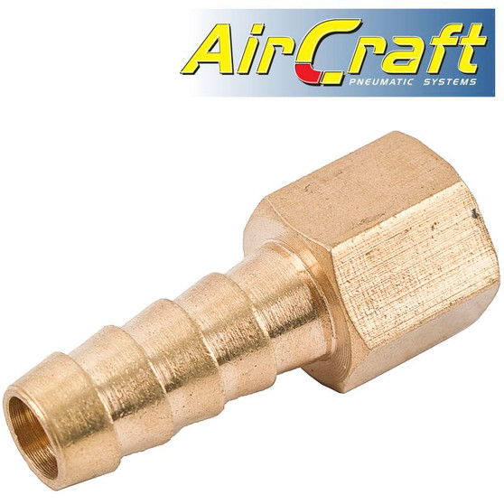 HOSE TAIL CONNECTOR BRASS 1/4F X 12MM