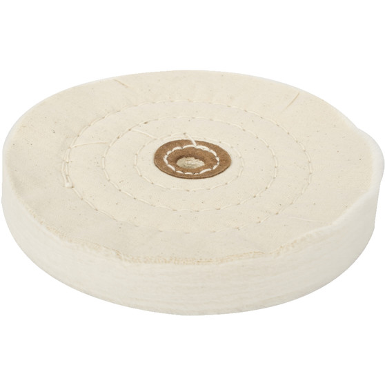 BUFFING PAD MEDIUM 150MM TO FIT 12.5MM ARBOR/SPINDLE - WHITE