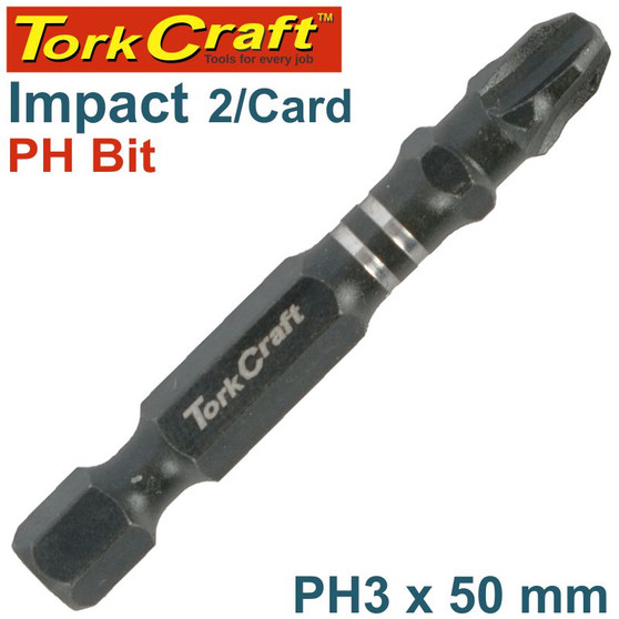 IMPACT PHIL.3 X 50MM POWER BIT 2/CARD PH3