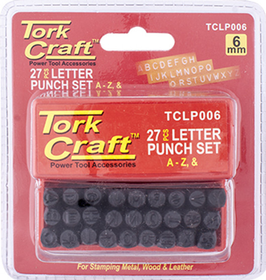 LETTER PUNCH SET 6MM A-Z BLACK FINISH