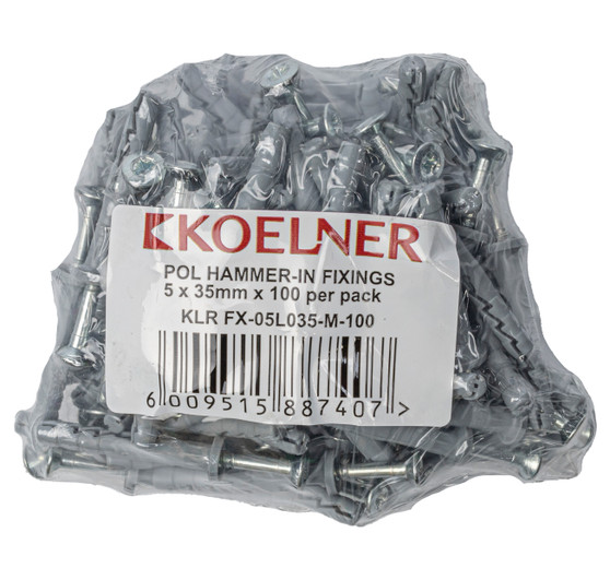 POL HAMMER-IN FIXING 5X35MM X 100 PER PACK