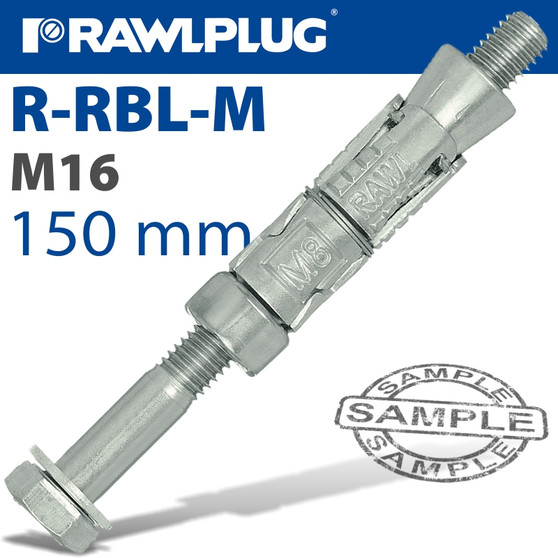 RAWLBOLT M16X150X30MM X10-BOX (25MM HOLE)