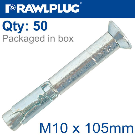 R-SPL SAFETY PLUS - COUNTERSUNK M10X105MM X50 PER BOX