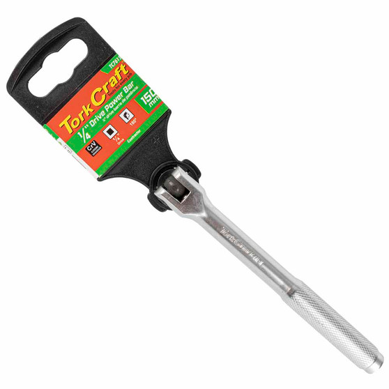 POWER BAR 1/4' DRIVE 150MM SWIVEL HEAD  STEEL HANDLE