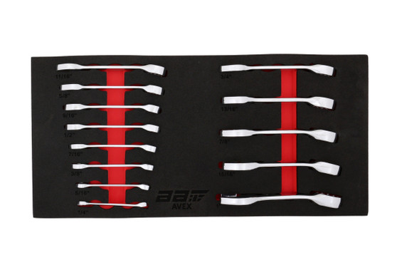 13 Piece Modular Set - SAE Combination Stubby Spanner Set