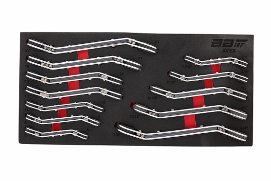 12 Piece Modular Set - Metric and SAE Offset Spanners