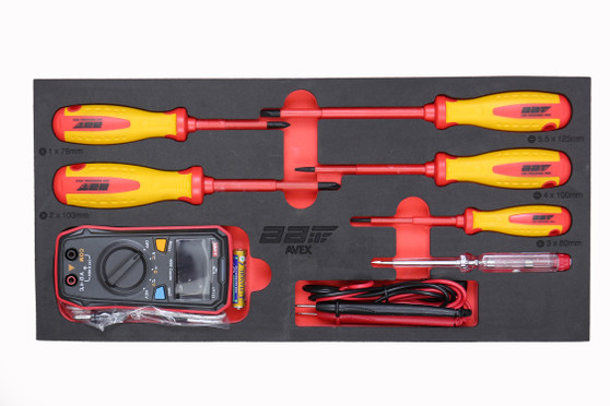 7 Piece Modular Set - VDE Screwdrivers and Multimeter