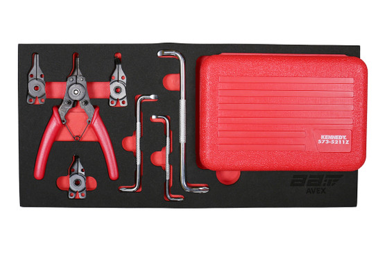 107 Piece Modular Set - Screwdriver bits, Offset Screwdrivers and Circlip Pliers