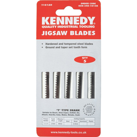 JIGSAW BLADES (FOR USE WITH BOSCH T101AO) PACK OF 5