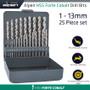 ALPEN HSS COBALT 25 PCE SET FORTE KM25 25 1 - 13 x 0.5MM