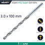 HSS DRILL BIT LONG 3 X 100MM BULK