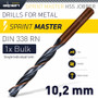 HSS SPRINT MASTER 10.2MM BULK DIN 338 ALPEN DRILL BIT