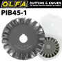 OLFA BLADES ROTARY PINKING CUTTER 1/PK 45MM