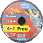 FLAP DISC ZIRCONIUM 115MM 80 GRIT FLAT 4+1 FREE
