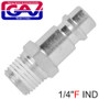 HARDENDED STEEL QUICK COUPLER INSERT 1/4'F IND