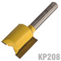 STRAIGHT BIT 3/4'(19MM) X 3/4'(19MM) TWO FLUTE 1/4' SHANK