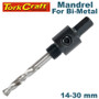 MANDREL 3/8 HEX 14MM - 30MM