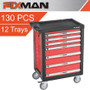 FIXMAN 7 DRAWER IND. ROLLER CABINET ON CASTORS WITH 130PC OF STOCK