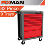 FIXMAN 82PC 7 DRAWER ECONOMY LINE ROLLER CABINET WITH STOCK