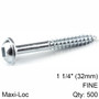 KREG ZINC POCKET HOLE SCREWS 32MM 1.25' #7 FINE THREAD MX LOC 500CT