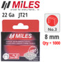 GALV STAPLES 22G JT21 8MM X 1000PCS MILES NO3