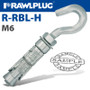 HOOK BOLT M6X83MM X25 -BOX