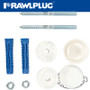 WASHBASIN MOUNTING KIT WITH 12MM 4ALL PLUGS AND SCREWS