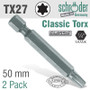 TORX TX27 CLASSIC POWER BIT 50MM 2CD